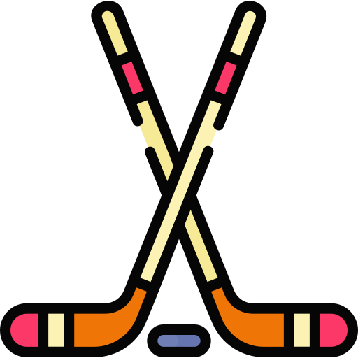 palos de hockey icono gratis