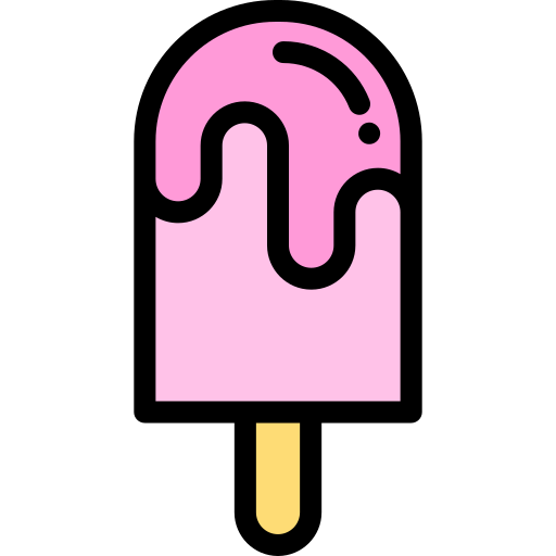 Ice cream Detailed Rounded Lineal color icon