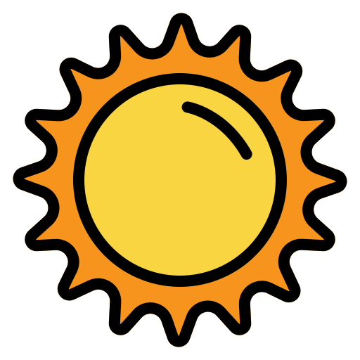 Clear, hot, summer, sun, sunny, sunshine, weather icon - Download