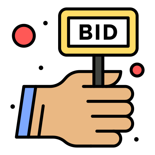 Bid Flatart Icons Lineal Color icon