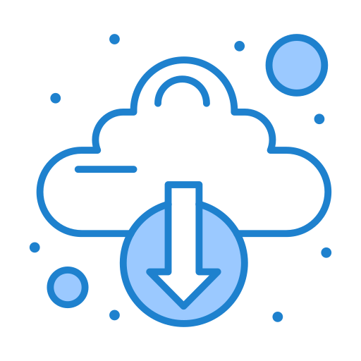 descarga en la nube icono gratis