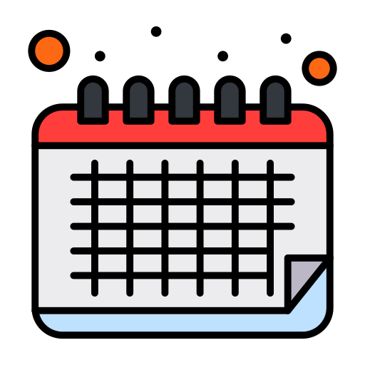 Calendar Flatart Icons Lineal Color icon