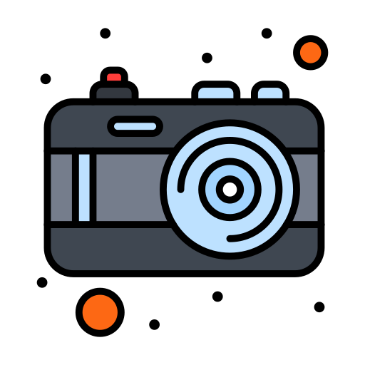 Camera Flatart Icons Lineal Color icon