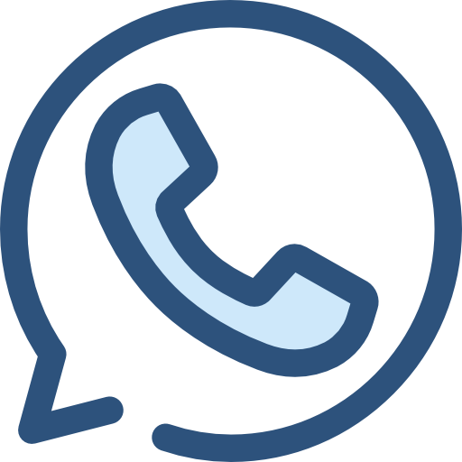 Icono De Whatsapp Monochrome Blue