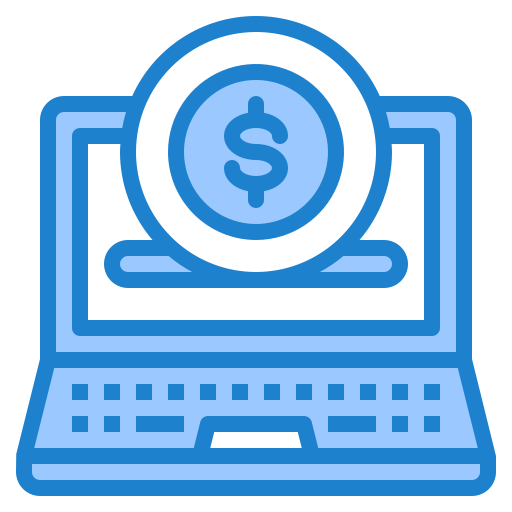 Payment srip Blue icon