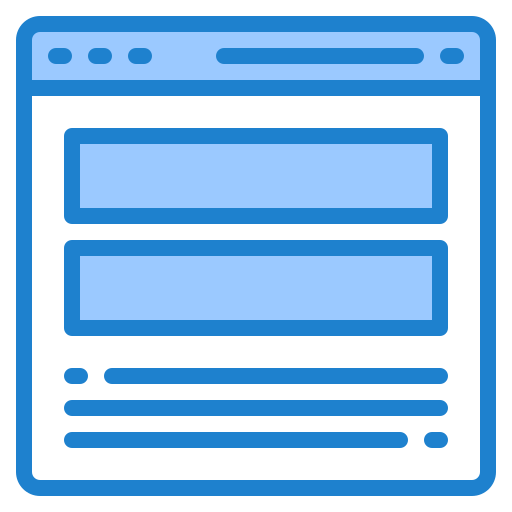 Website design srip Blue icon