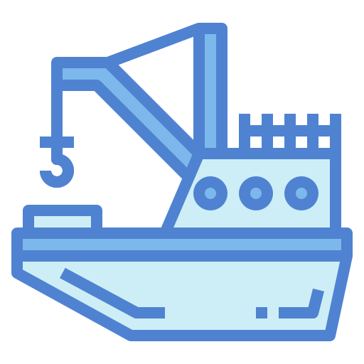 Fishing boat Generic Blue icon