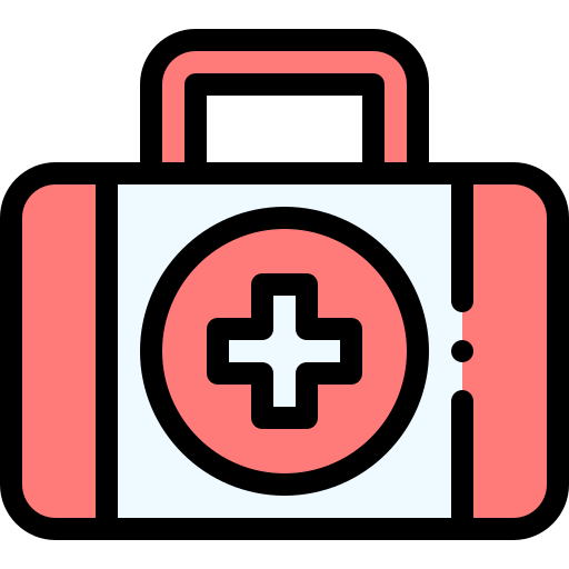 First aid kit Detailed Rounded Lineal color icon