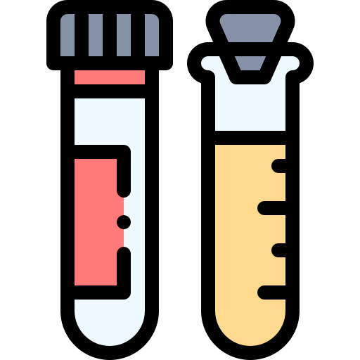 Test tubes Detailed Rounded Lineal color icon