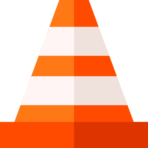 Traffic cone Basic Straight Flat icon