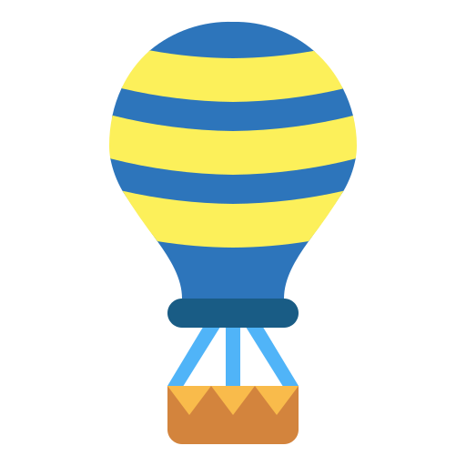 Hot air balloon Smalllikeart Flat icon