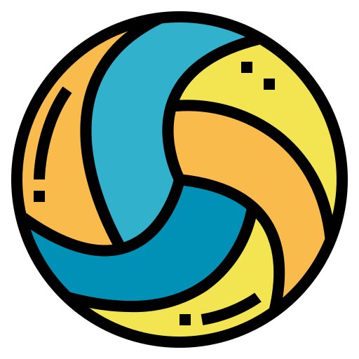 Volleyball Smalllikeart Lineal Color icon