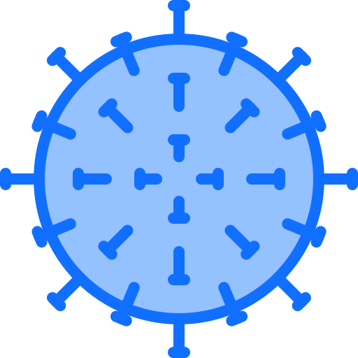 Coronavirus Coloring Blue icon