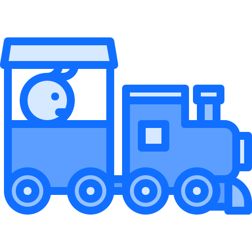 Train Coloring Blue icon