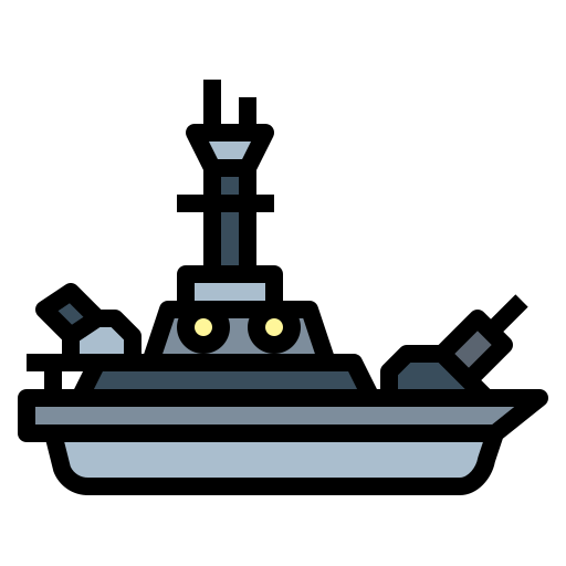 Battleship Smalllikeart Lineal Color icon