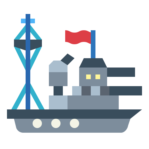 Battleship Smalllikeart Flat Icon