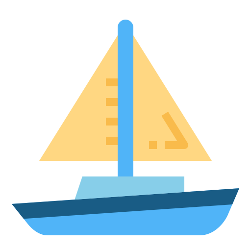 Sailboat Smalllikeart Flat icon