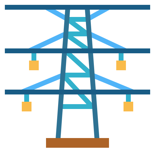 línea eléctrica icono gratis