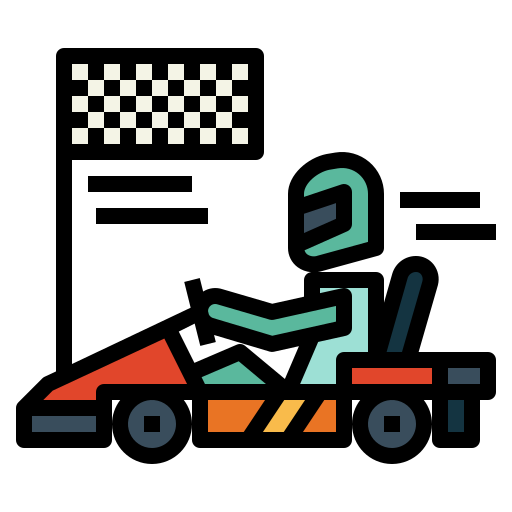 Karting Smalllikeart Lineal Color icon