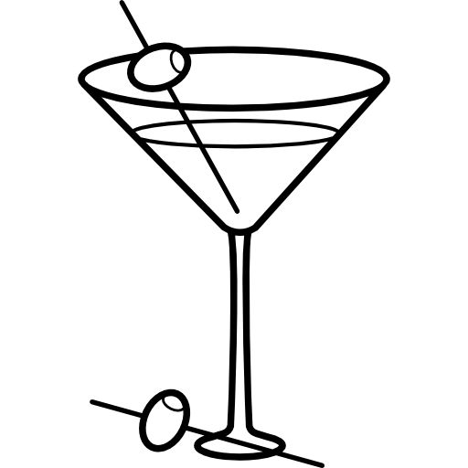 Martini Realistic Hand Drawn Handdrawn icon