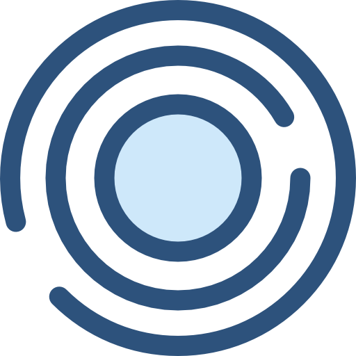 Circle Monochrome Blue icon