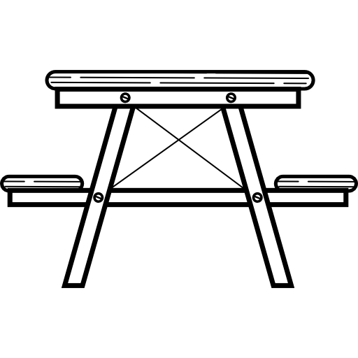 mesa de campamento icono gratis