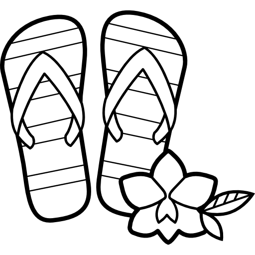 Flip flops Realistic Hand Drawn Handdrawn icon