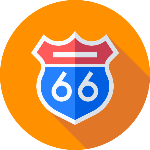 ruta 66 icono gratis