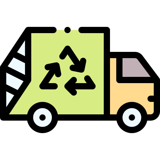 Recycling truck Detailed Rounded Lineal color icon