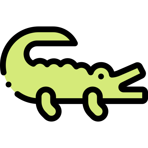 Crocodile Detailed Rounded Lineal color icon