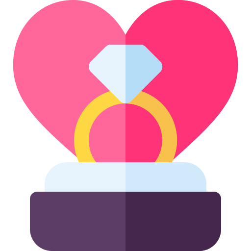 Diamond ring Basic Rounded Flat icon