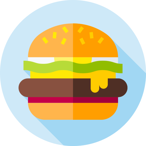 Burger Flat Circular Flat icon