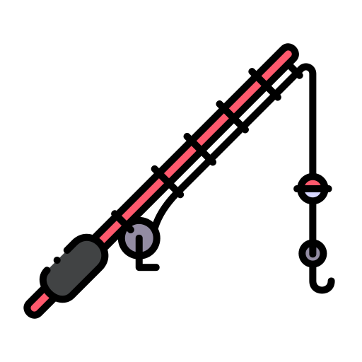 caña de pescar icono gratis
