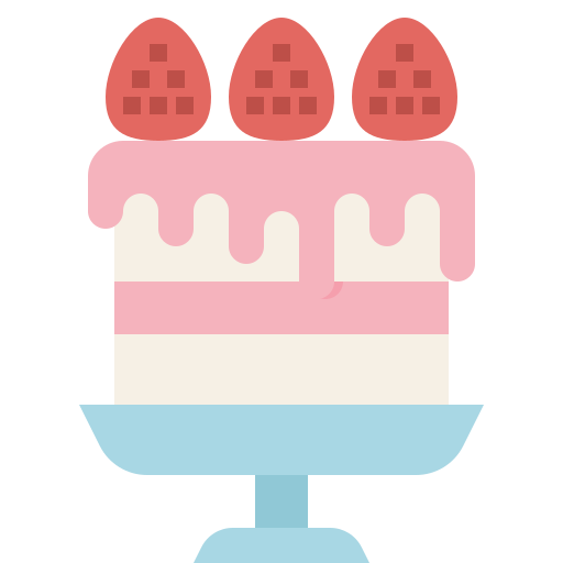 pastel de fresa icono gratis