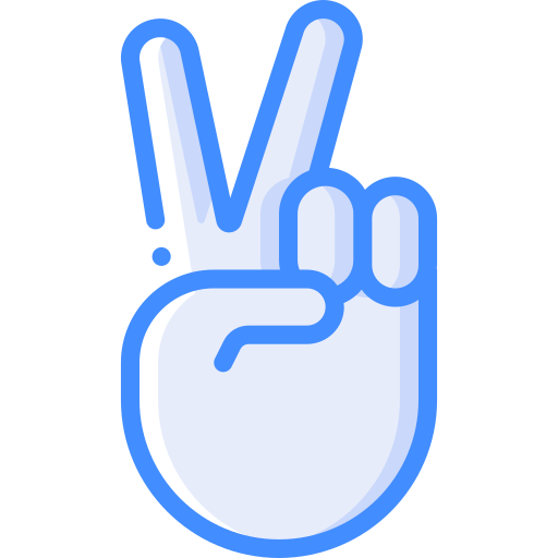 Hand gesture Basic Miscellany Blue icon