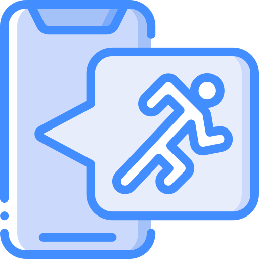 Running Basic Miscellany Blue Icon