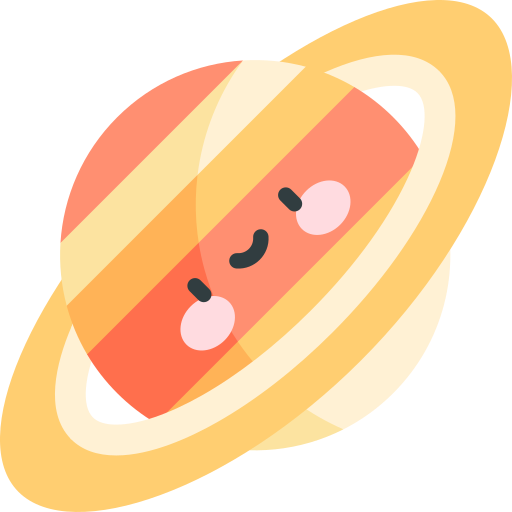 Saturn Kawaii Flat icon