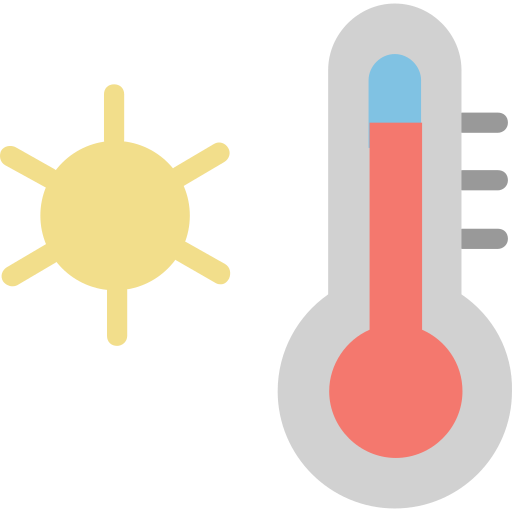 temperatura caliente icono gratis