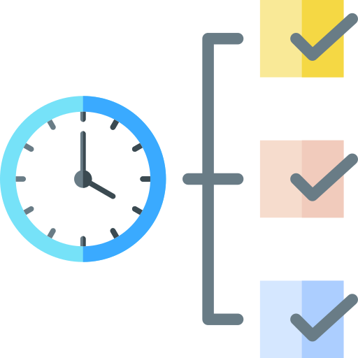 gestión del tiempo icono gratis
