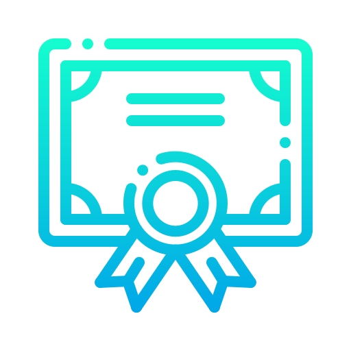 Certificate file Generic Gradient icon