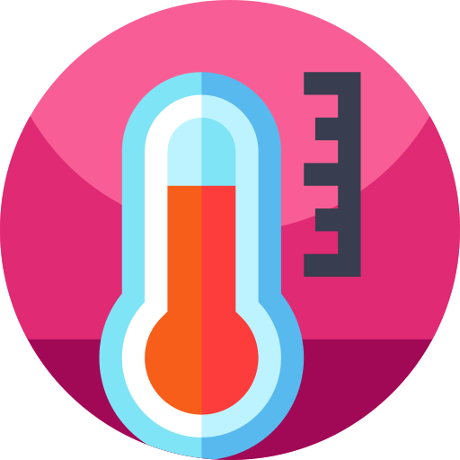 Thermometer Geometric Flat Circular Flat icon