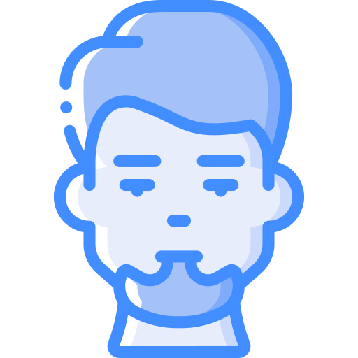 Man Basic Miscellany Blue Icon