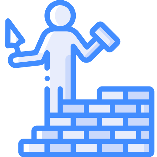 Brick wall Basic Miscellany Blue icon