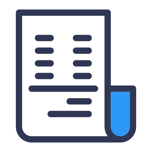 Invoice Generic Blue icon