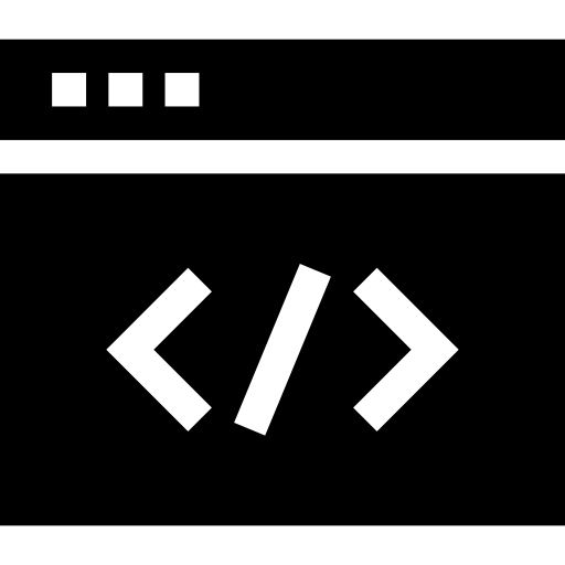 Coding Basic Straight Filled icon