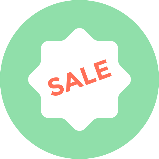 Sale Flat Color Circular icon