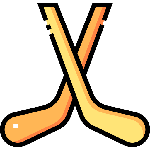 Hockey stick Detailed Straight Lineal color icon