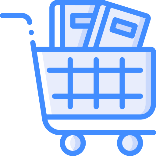 Shopping cart Basic Miscellany Blue icon