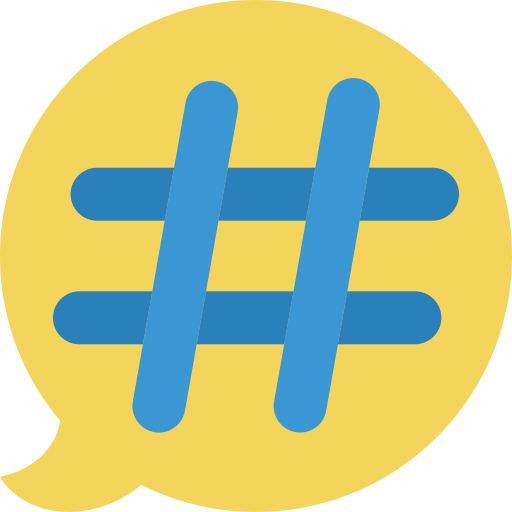 Hashtag Basic Miscellany Flat icon