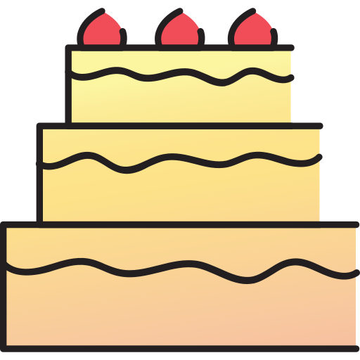 Birthday cake Generic Outline Color icon